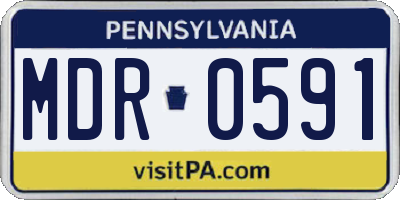 PA license plate MDR0591