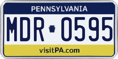 PA license plate MDR0595