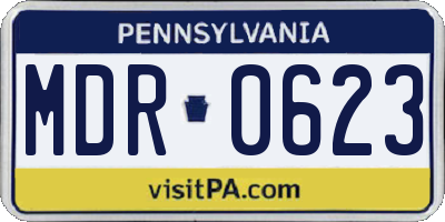 PA license plate MDR0623
