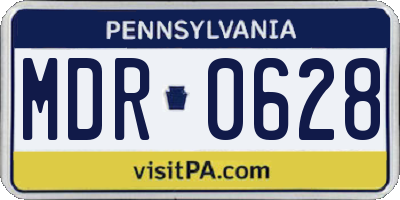 PA license plate MDR0628