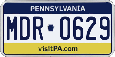 PA license plate MDR0629