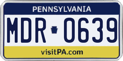 PA license plate MDR0639