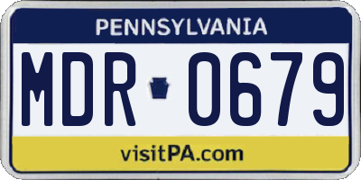 PA license plate MDR0679