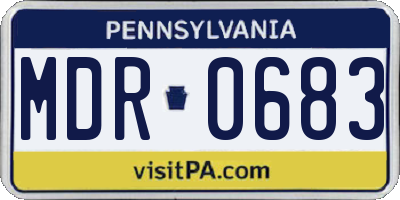 PA license plate MDR0683