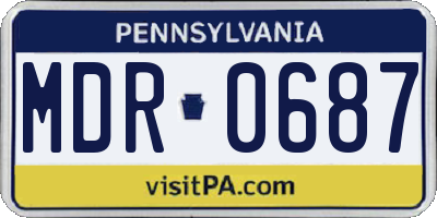 PA license plate MDR0687