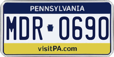PA license plate MDR0690