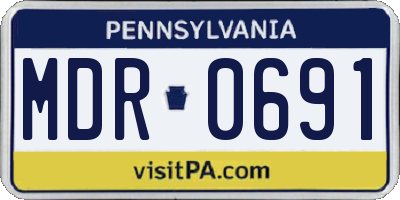 PA license plate MDR0691