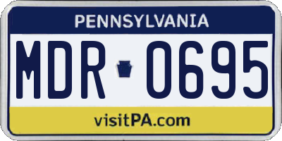 PA license plate MDR0695