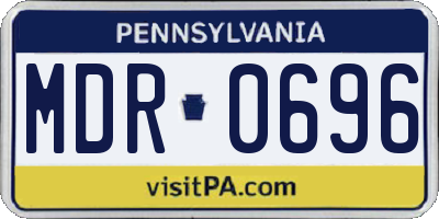 PA license plate MDR0696
