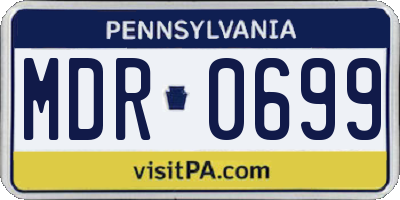 PA license plate MDR0699
