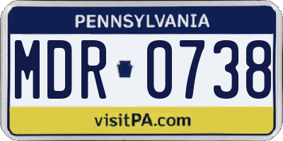 PA license plate MDR0738