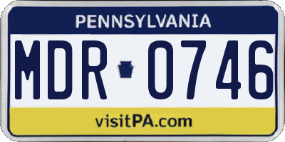 PA license plate MDR0746
