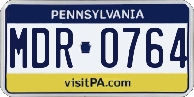 PA license plate MDR0764