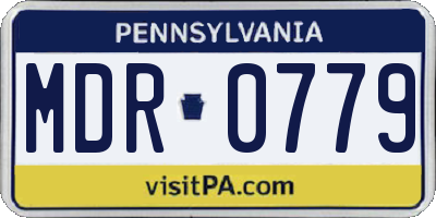 PA license plate MDR0779