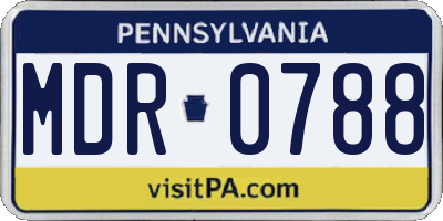 PA license plate MDR0788