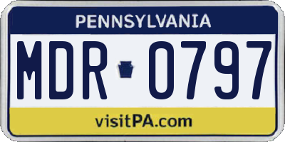 PA license plate MDR0797