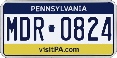 PA license plate MDR0824