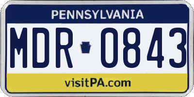 PA license plate MDR0843