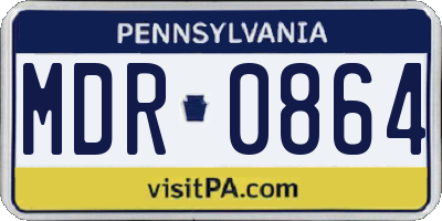 PA license plate MDR0864