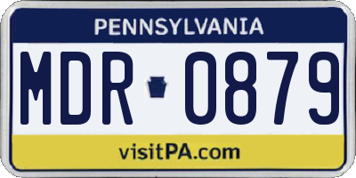 PA license plate MDR0879