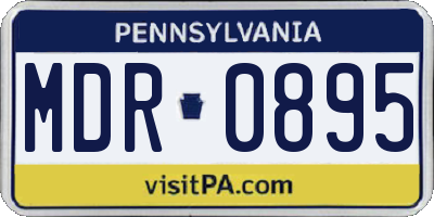 PA license plate MDR0895