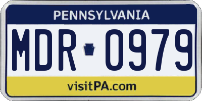 PA license plate MDR0979