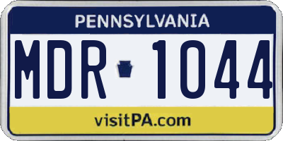 PA license plate MDR1044