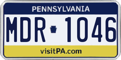 PA license plate MDR1046