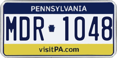 PA license plate MDR1048