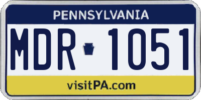 PA license plate MDR1051