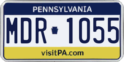 PA license plate MDR1055