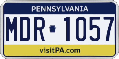 PA license plate MDR1057