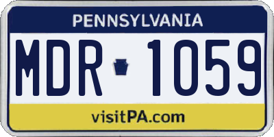 PA license plate MDR1059