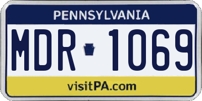 PA license plate MDR1069