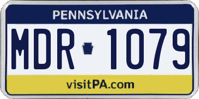 PA license plate MDR1079