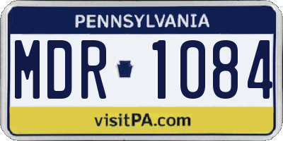 PA license plate MDR1084