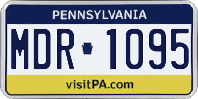PA license plate MDR1095
