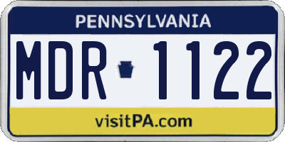 PA license plate MDR1122