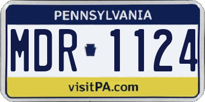 PA license plate MDR1124