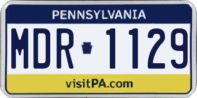 PA license plate MDR1129