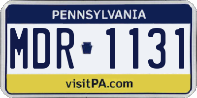 PA license plate MDR1131