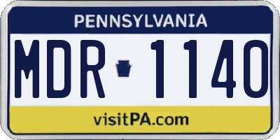 PA license plate MDR1140