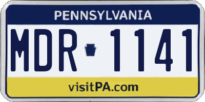 PA license plate MDR1141