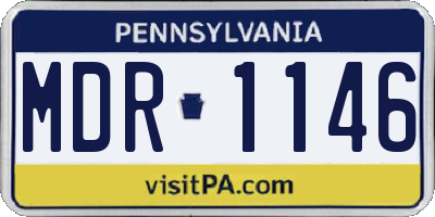 PA license plate MDR1146