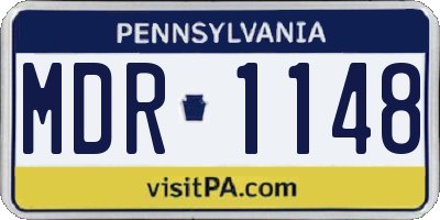 PA license plate MDR1148