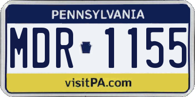 PA license plate MDR1155