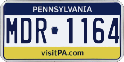PA license plate MDR1164