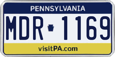 PA license plate MDR1169