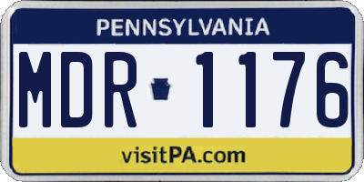 PA license plate MDR1176