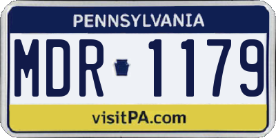 PA license plate MDR1179